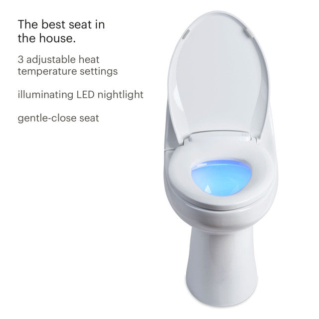 Brondell LumaWarm Heated Toilet Seat with Nightlight