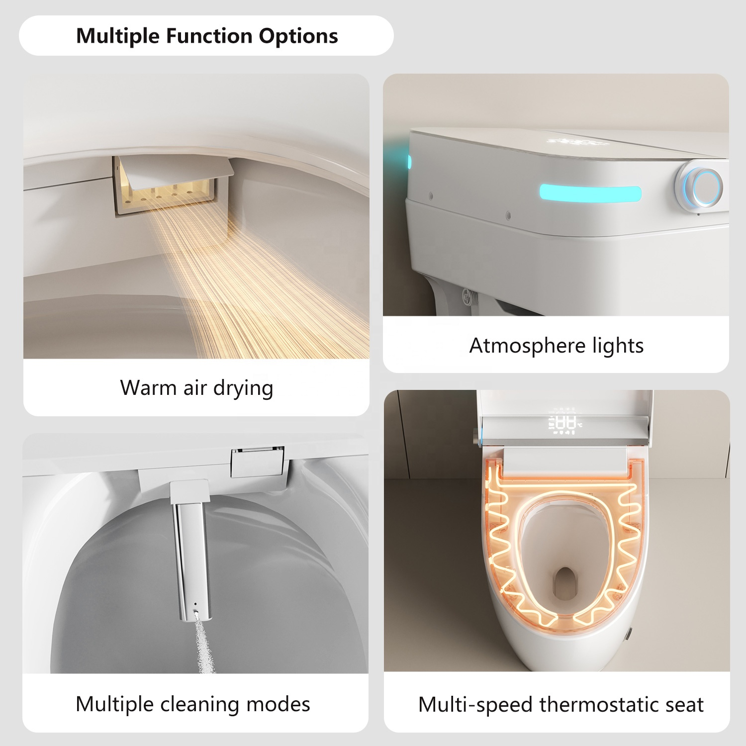 Modern Smart Toilet Bidet Touchless Sanitary Intelligent WC Toilet Bowl