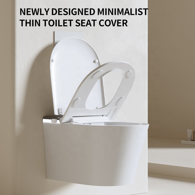 Rimless Smart Toilet Bidet Wall Mounted Self Cleaning P Trap Suspended WC Intelligent