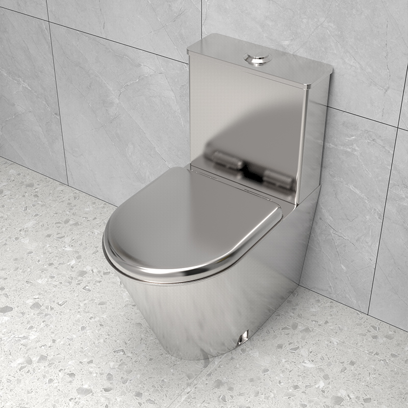 Stainless Steel Toilet Floor-standing One-Piece Water Closet Toilet for Prison Hospital Ship Train