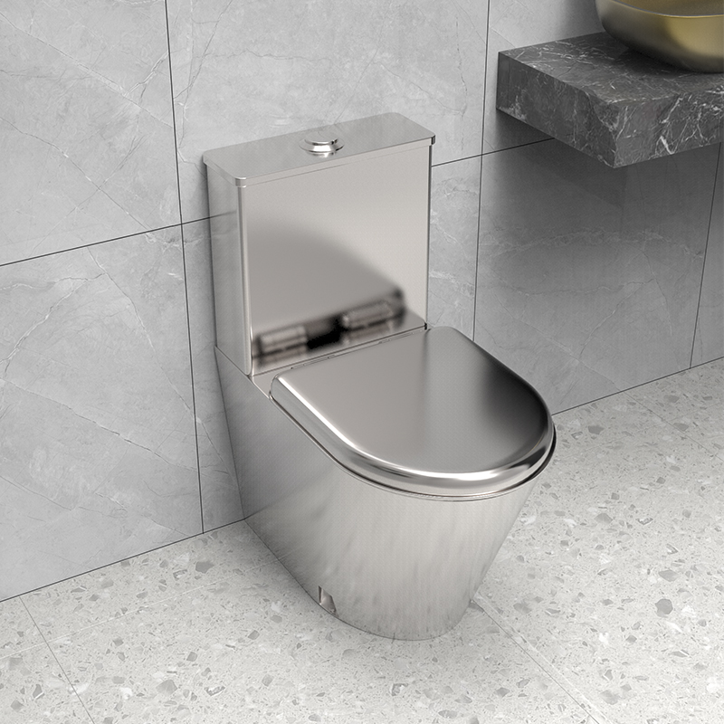 Stainless Steel Toilet Floor-standing One-Piece Water Closet Toilet for Prison Hospital Ship Train