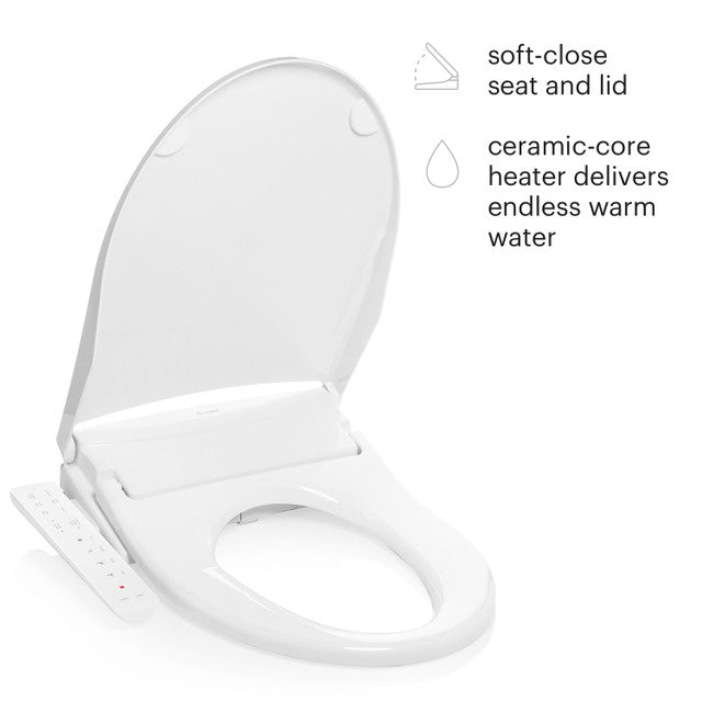 Brondell Swash Thinline T22 Luxury Bidet Toilet Seat with Side Arm Control