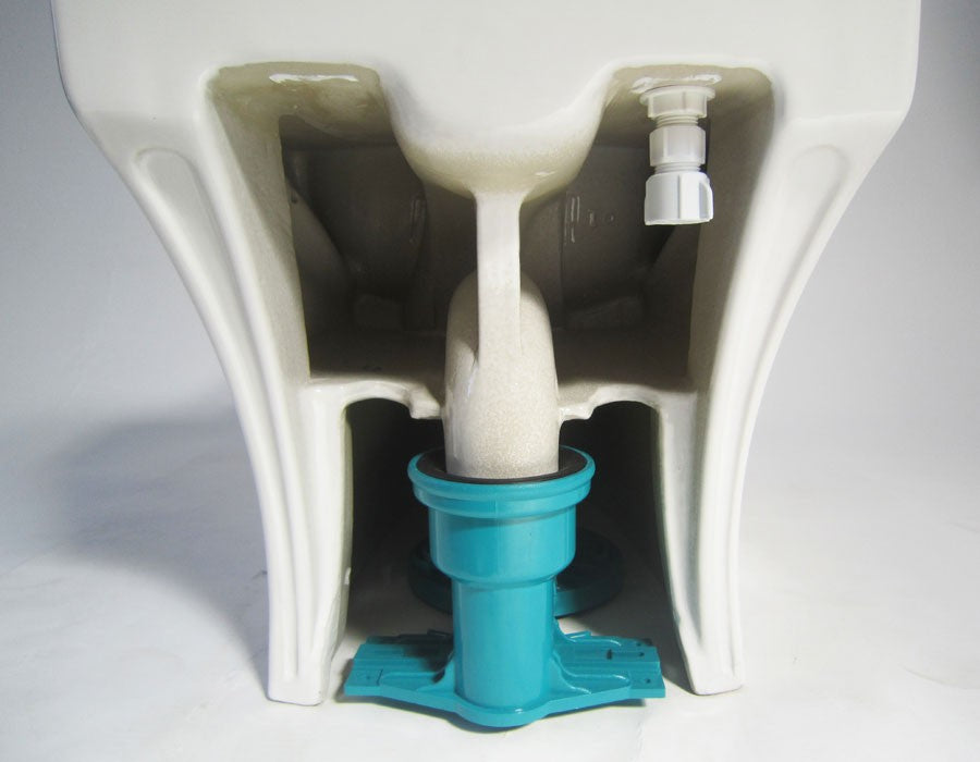 EAGO TB346 Elongated One Piece Dual Flush High Efficiency Low Flush White Toilet