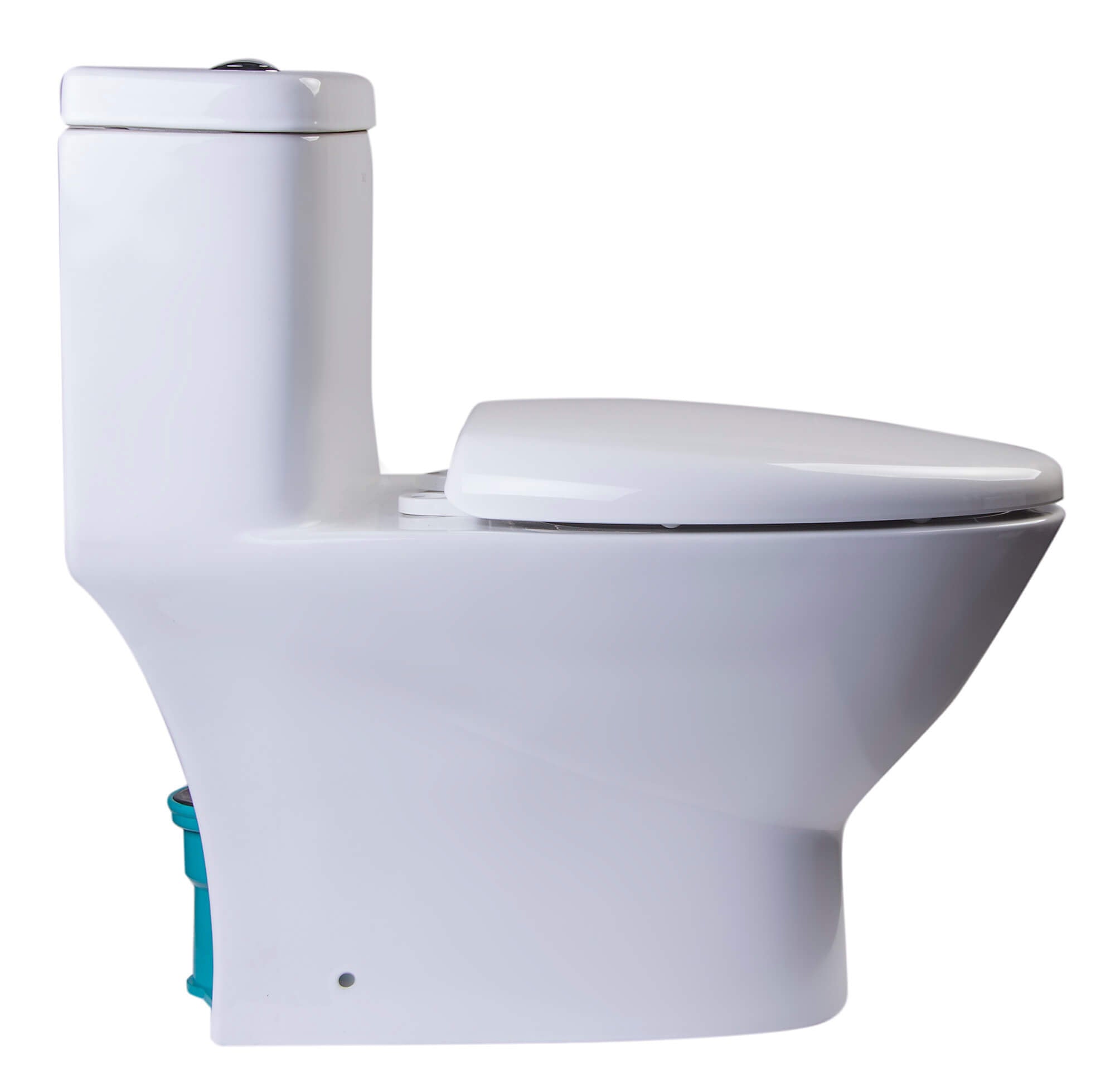 EAGO TB346 Elongated One Piece Dual Flush High Efficiency Low Flush White Toilet