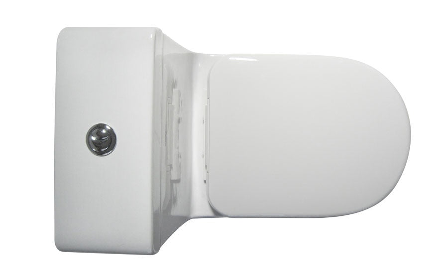 EAGO TB351 One Piece Dual Flush High Efficiency Low Flush White Toilet