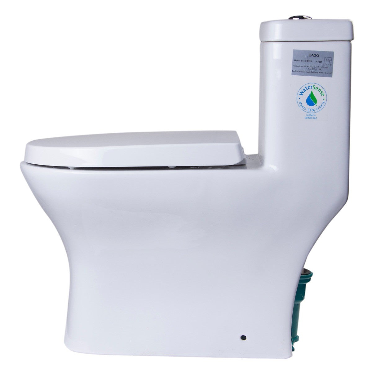 EAGO TB353 One Piece Dual High Efficiency Low Flush Eco-Friendly Toilet