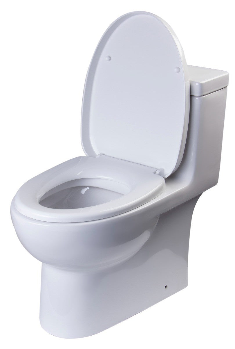 EAGO TB359 Dual Flush High Efficiency Low Flush Eco-Friendly White Toilet