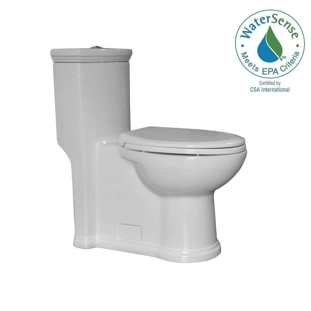 Whitehaus WHMFL3364-EB Magic Flush White One Piece Toilet