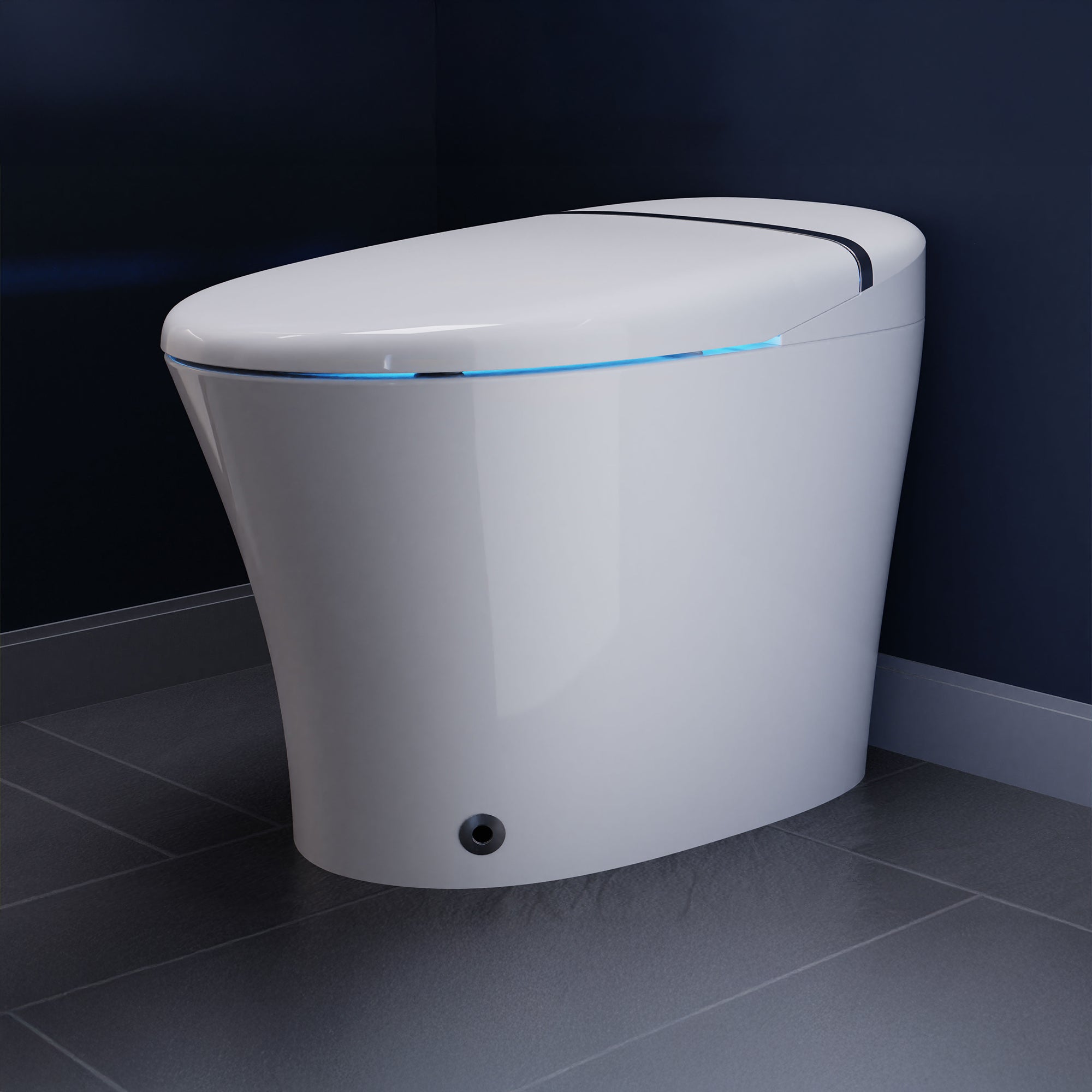 ANZZI ENVO Aura Elongated 1.28 GPF Smart Bidet Toilet in White with Remote Control, Auto Flush, Heated Seat, and Deodorizer