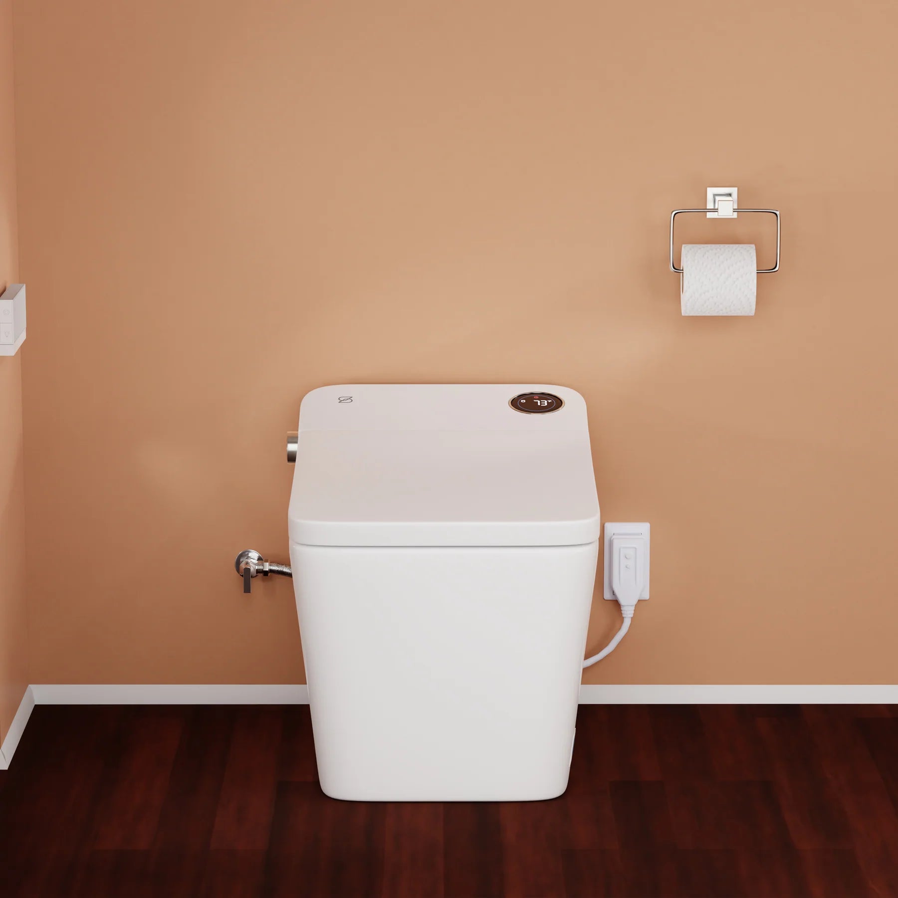 Trone Tahum - STCH Smart Bidet Toilet with ToeTouch, Auto Open, White