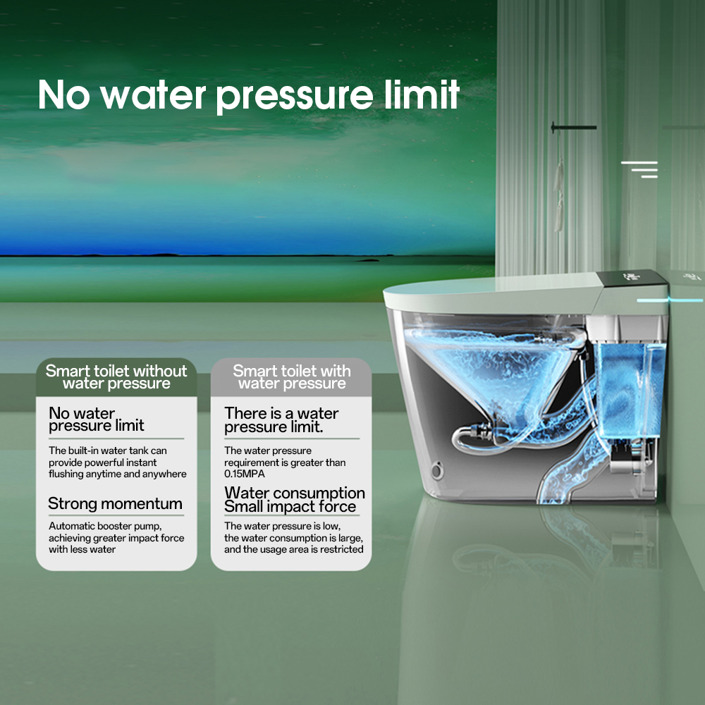 Hotel Sanitary Ware One Piece Water Closet Electric Bidet Toilet