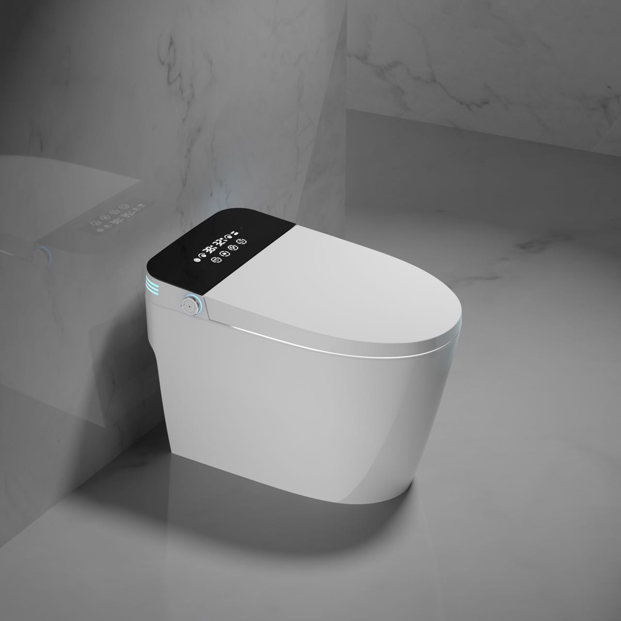 Modern Smart Toilet Ceramic Body Remote Control Seat Heating Automatic Flush