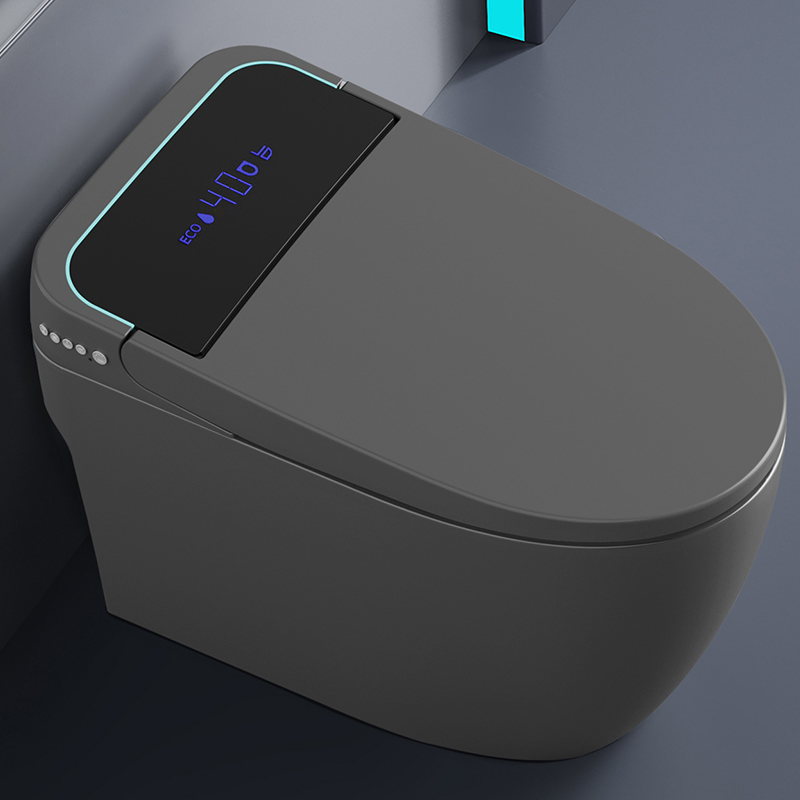 Smart Ceramic Automatic Toilet Elongated Bowl with Remote Control Gravity Flushing