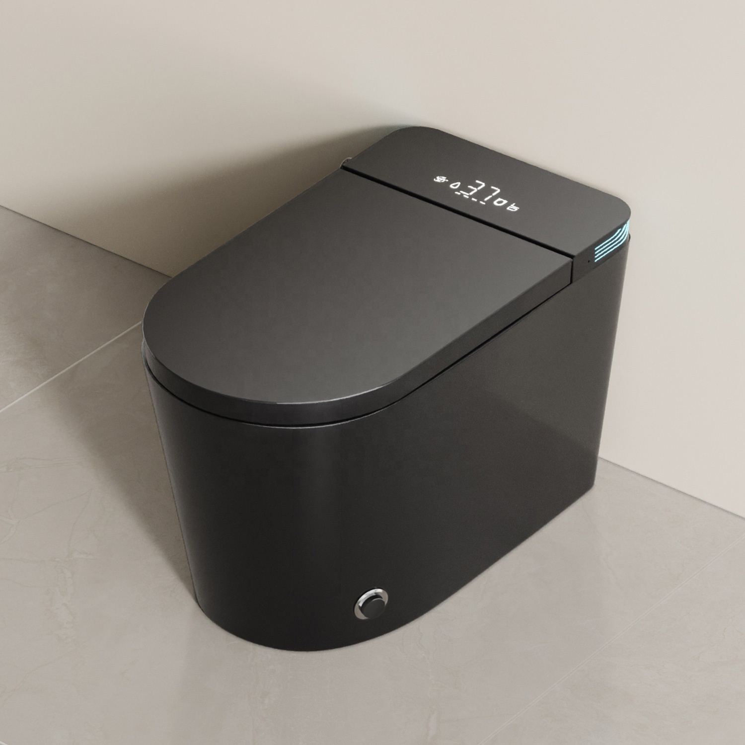 Glossy Black Wc Intelligent Toilet Ceramic Automatic Toilet Bowl Bathroom