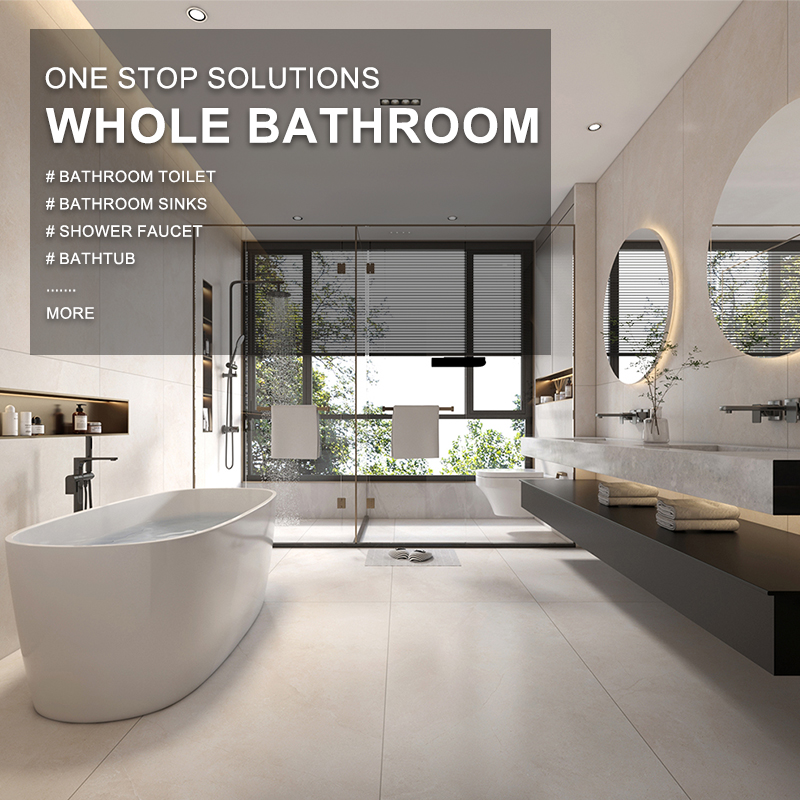 Commercial WC Toilet Set with Dual-Flush Siphonic Ceramic Bowl Black