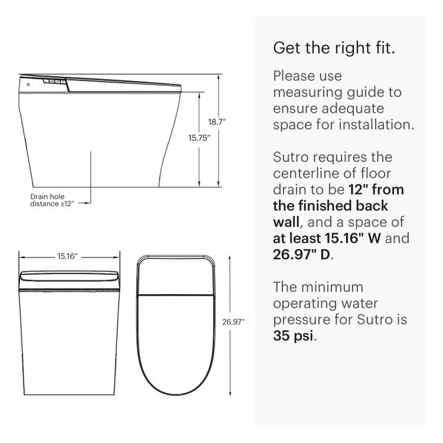 Brondell Sutro Integrated Smart Bidet Toilet