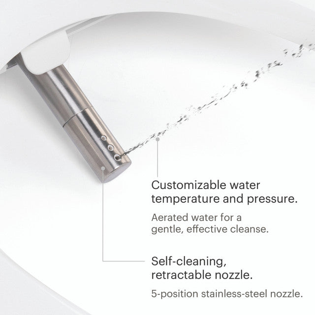 Brondell Swash Thinline T44 Luxury Bidet Toilet Seat with Remote Control