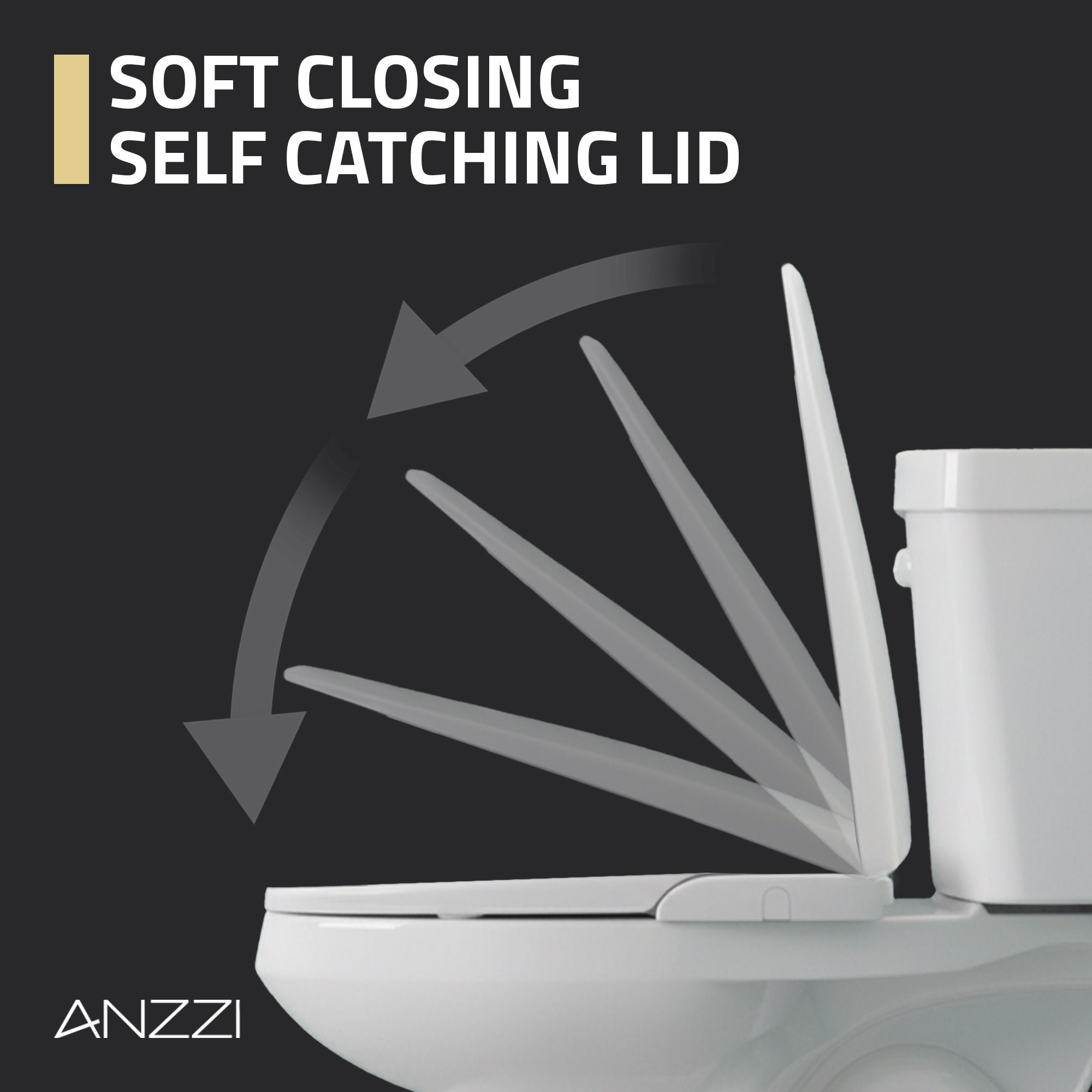 ANZZI Minnow 19 in. Elongated Manual Bidet Toilet Seat in White with Soft-Close Lid and Dual Self-Cleaning Nozzles