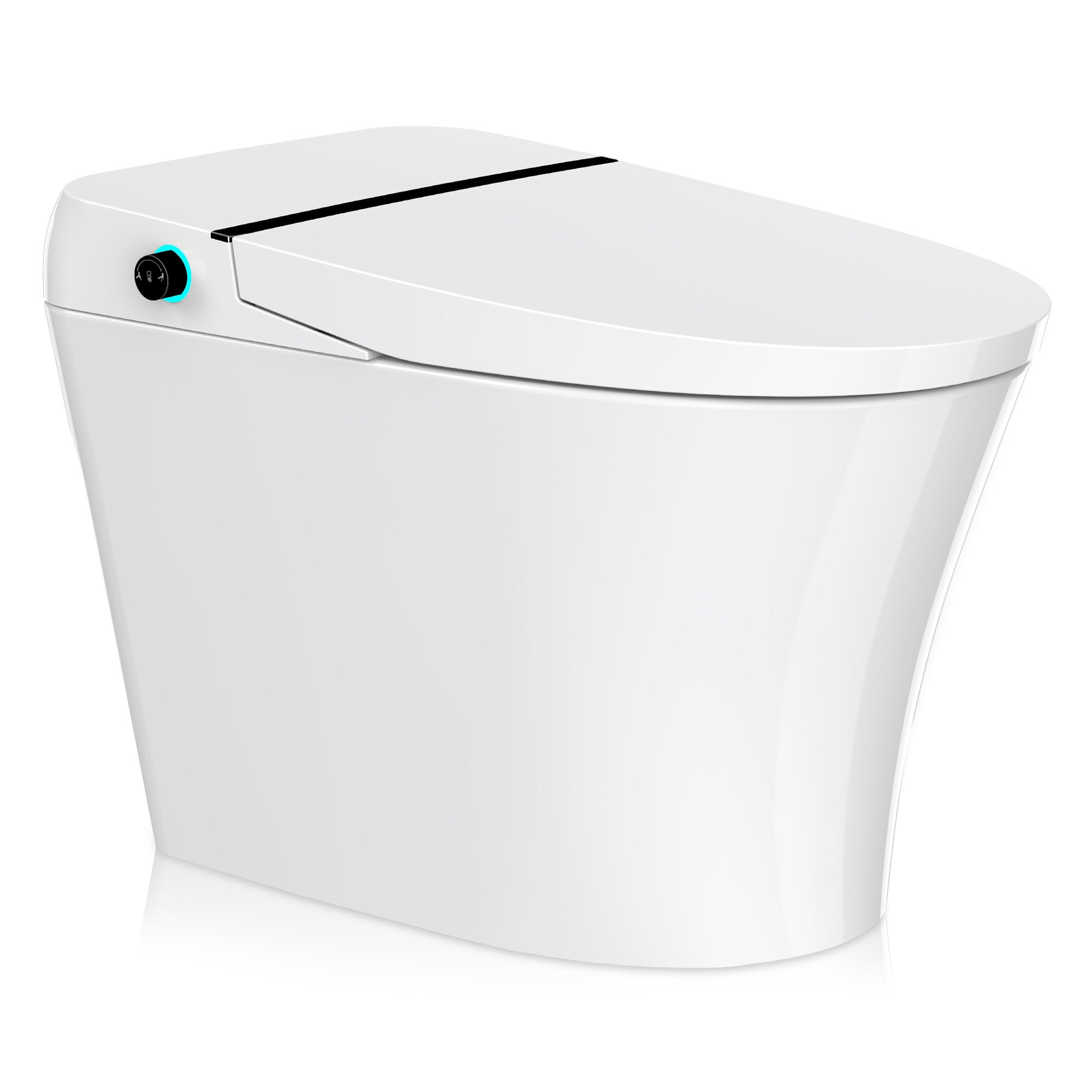 ANZZI Juno 26 in. Smart Toilet and Bidet Set in White with Heated Seat, Front & Rear Wash, Foot Sensor, and Remote Control