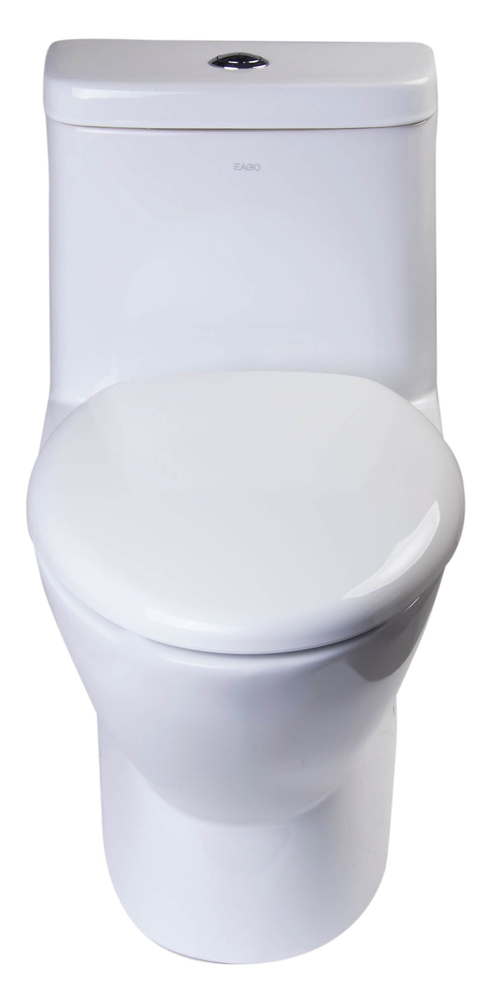 EAGO TB346 Elongated One Piece Dual Flush High Efficiency Low Flush White Toilet