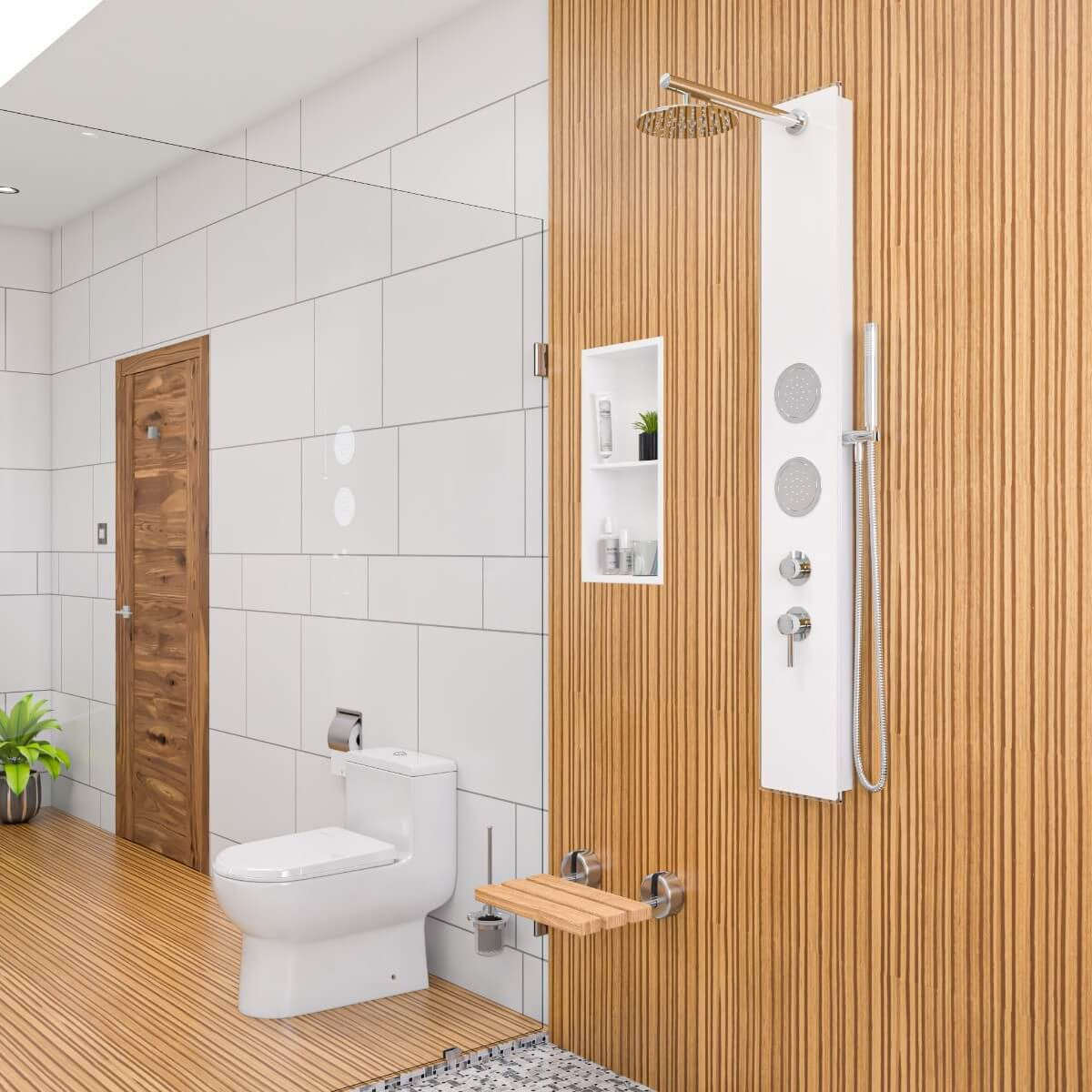 EAGO TB351 One Piece Dual Flush High Efficiency Low Flush White Toilet