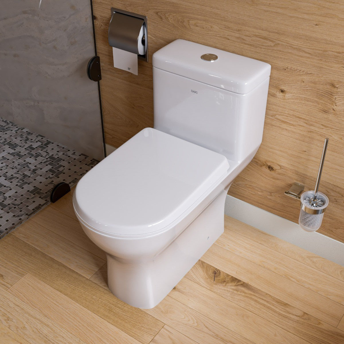 EAGO TB353 One Piece Dual High Efficiency Low Flush Eco-Friendly Toilet