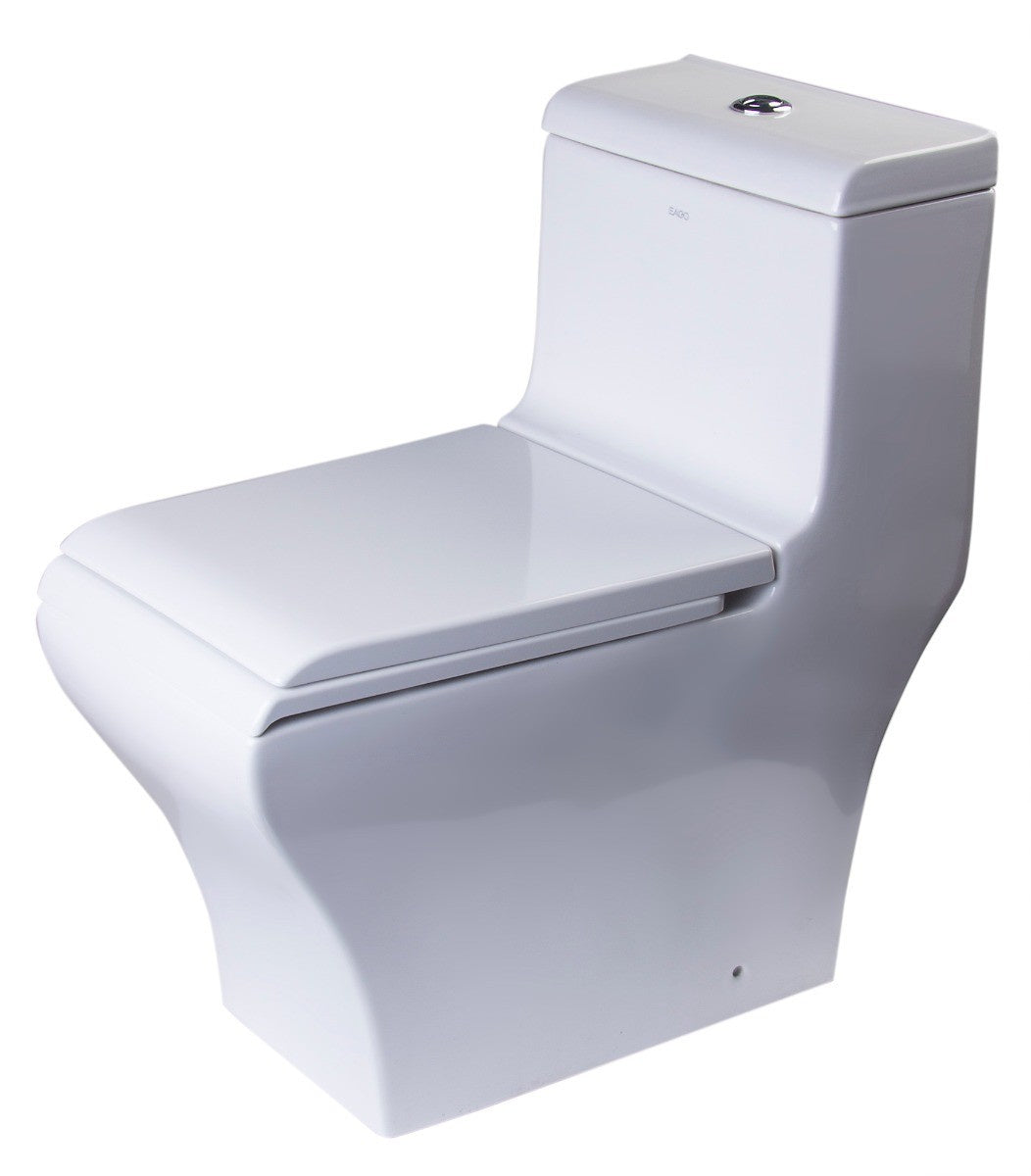 EAGO TB356 White Dual Flush High Efficiency Low Flush Eco-Friendly Toilet