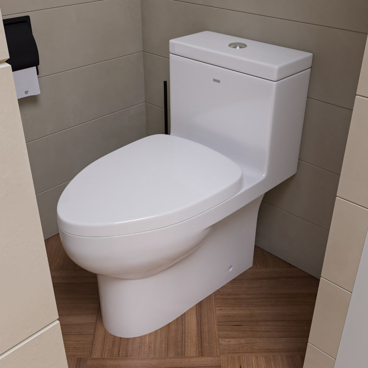 EAGO TB359 Dual Flush High Efficiency Low Flush Eco-Friendly White Toilet