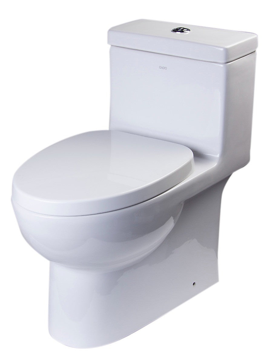 EAGO TB359 Dual Flush High Efficiency Low Flush Eco-Friendly White Toilet