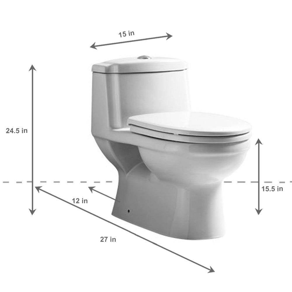 Whitehaus WHMFL3222-EB Magic Flush Eco-Friendly One Piece Toilet