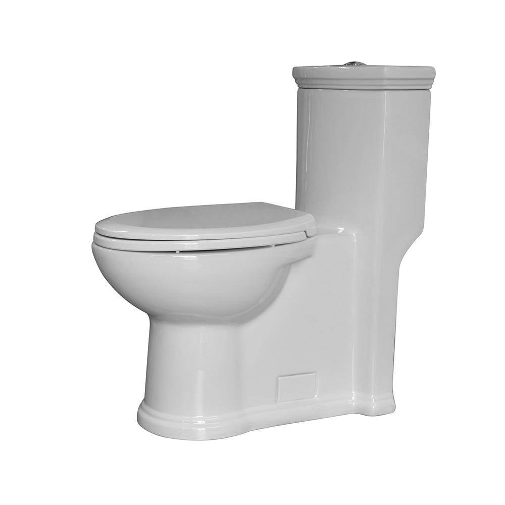 Whitehaus WHMFL3364-EB Magic Flush White One Piece Toilet